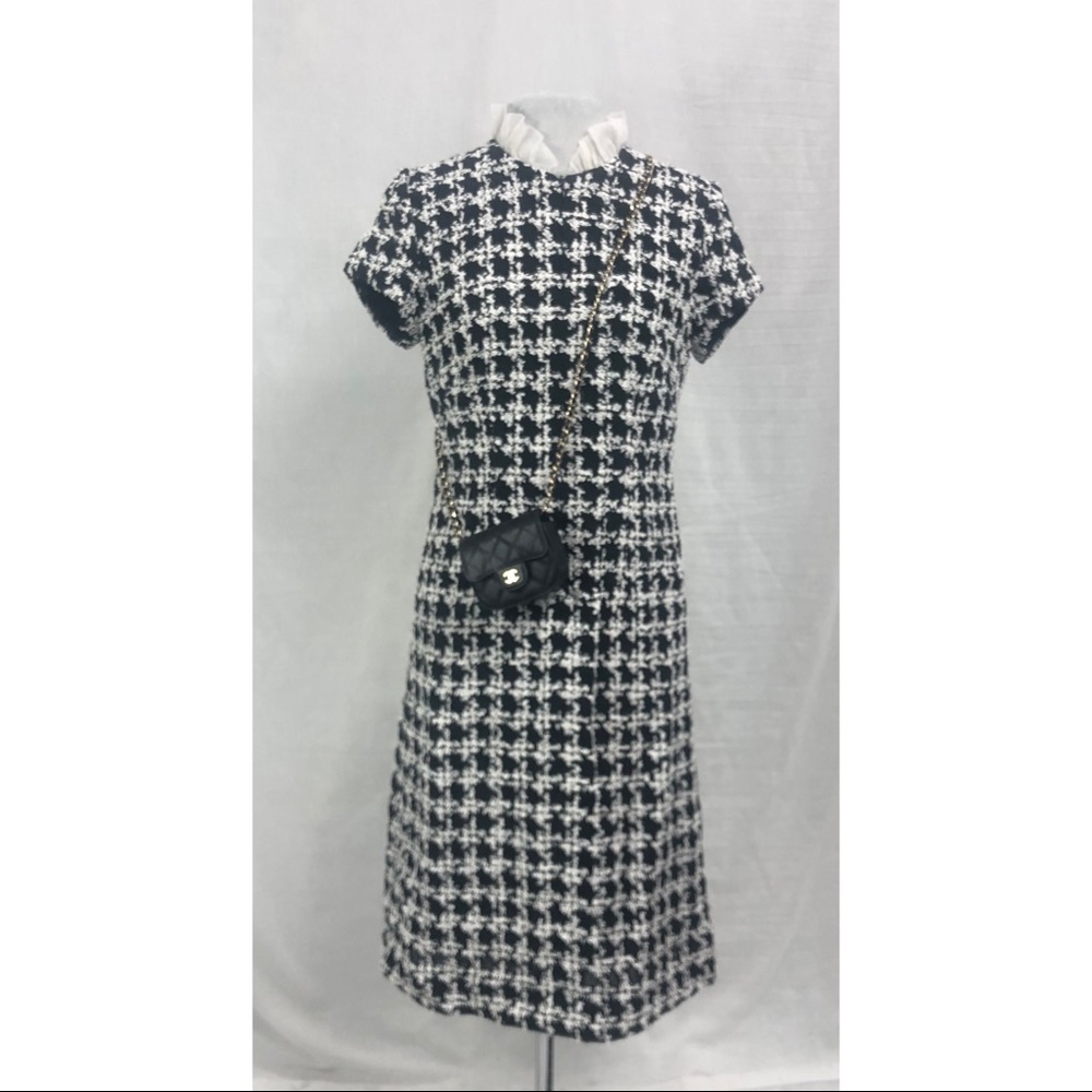 Vintage Houndstooth Tweed Dress